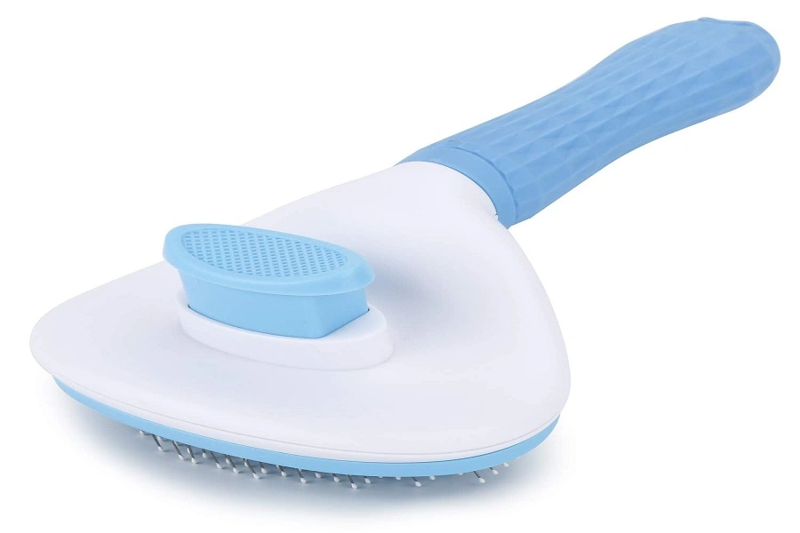 PET FUN Auto Slicker Dog Grooming Brush Massaging Removes Loose Fur, Dirt & Tangles