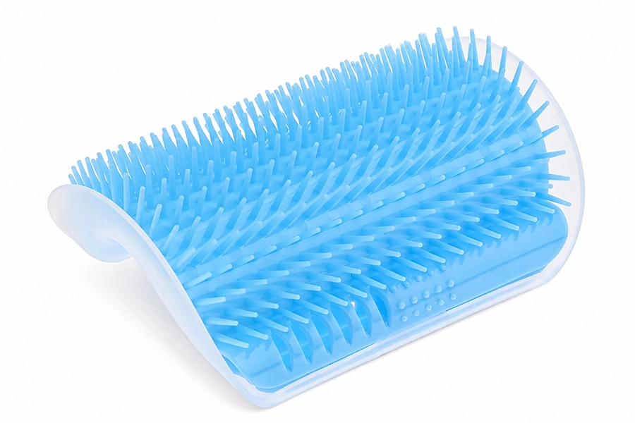 PET FUN Cat Self Grooming Wall Corner Soft Brush Ideal for Gentle Massage Cats, Dog, Kitten & Puppy Scratcher