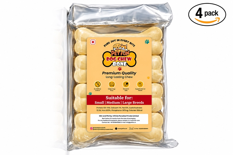 Dog Chew Bones (4 inch - Pack of 4)