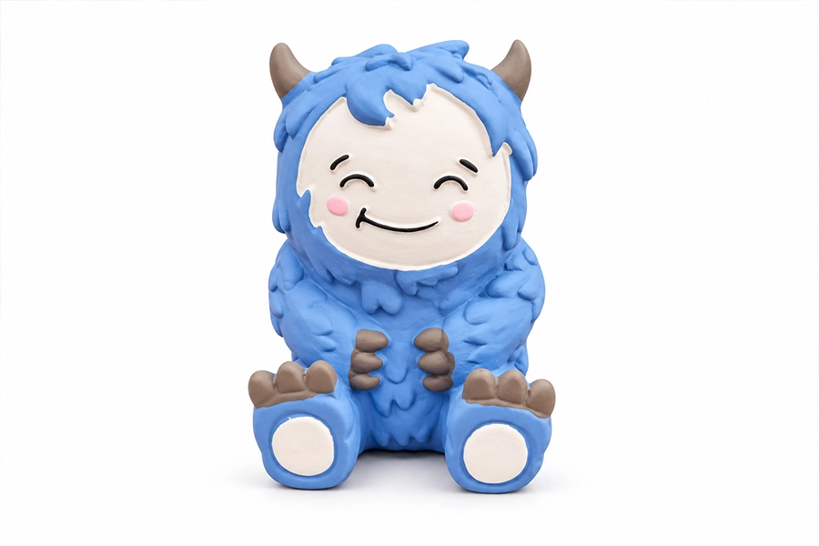 Cute Blue Yeti Squishy Toy