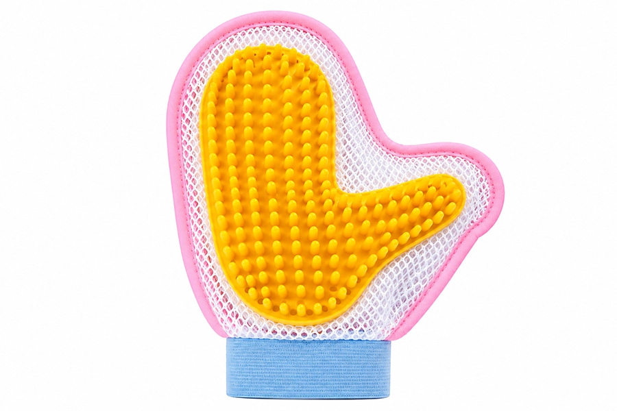Mesh Net Hand Glove Soft Rubber Cleaning Brush