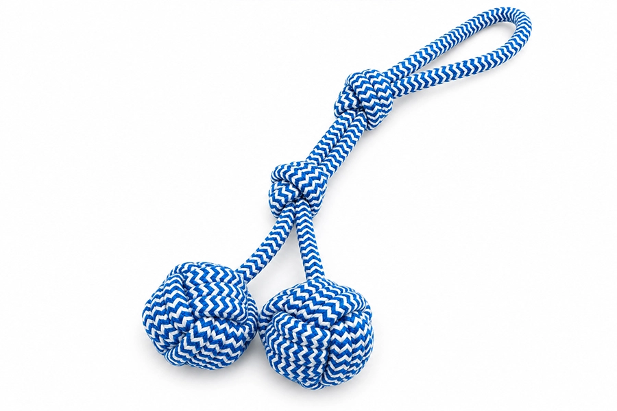 Chew Rope Toy with Two Rope Balls & Handle
