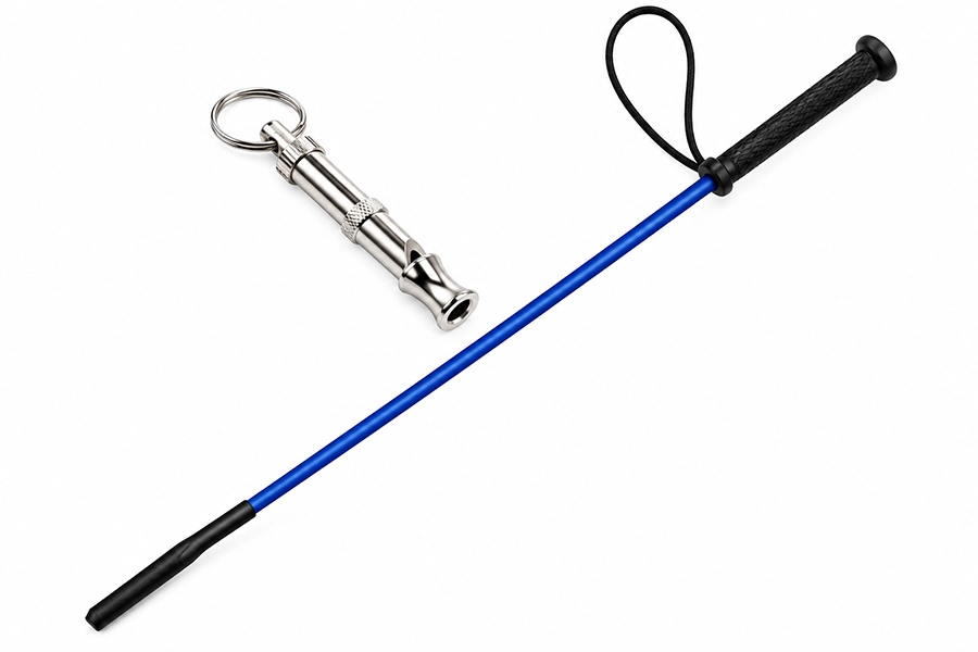 Dog Training Combo Ultrasonic Adjustable Dog Whistle & 30-Inch Hunter Stick