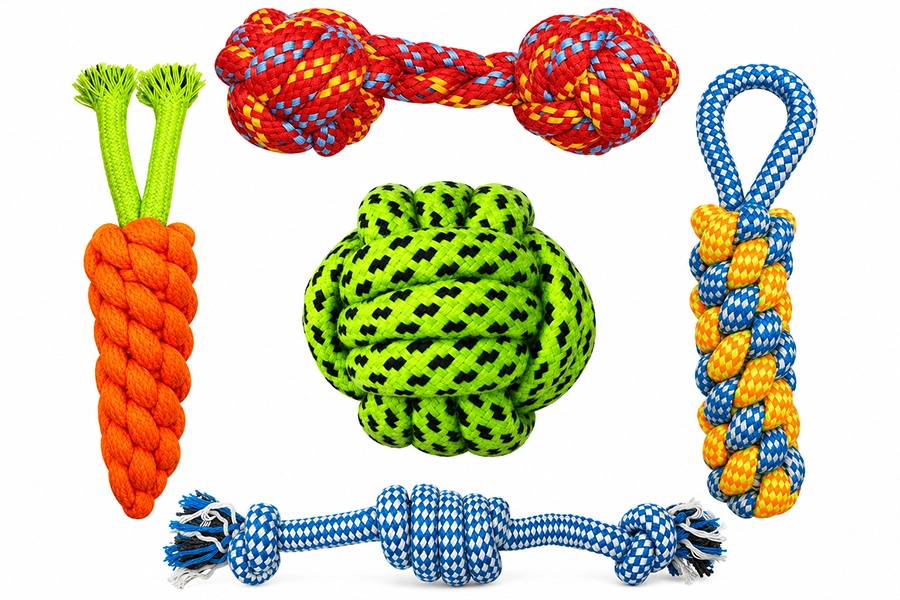 Dog Chew Toys & Puppy Teething Toys Pack of 5