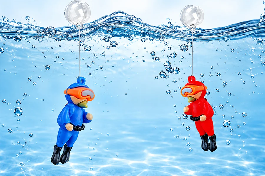 Floating Diver Aquarium Decoration for Fish Tank