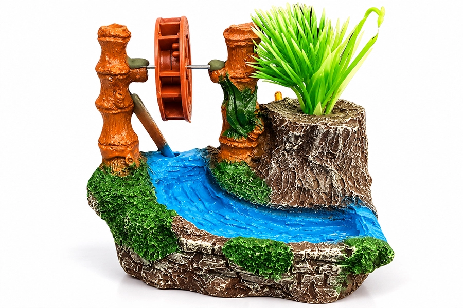 Water Wheel Oasis Aquarium Decoration
