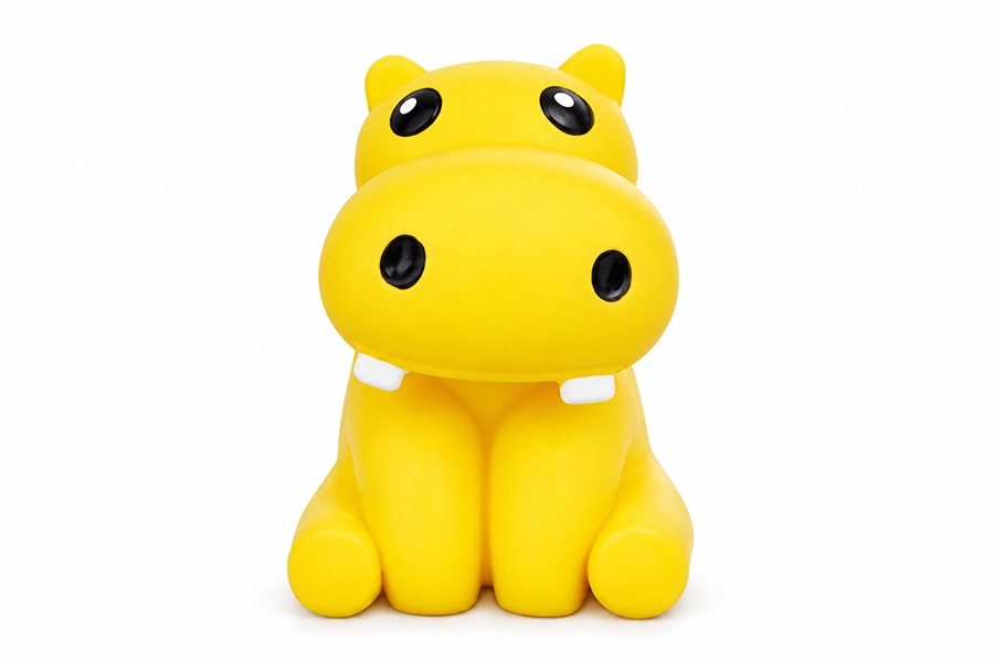 Soft Squeaky Hippo Chew Toy